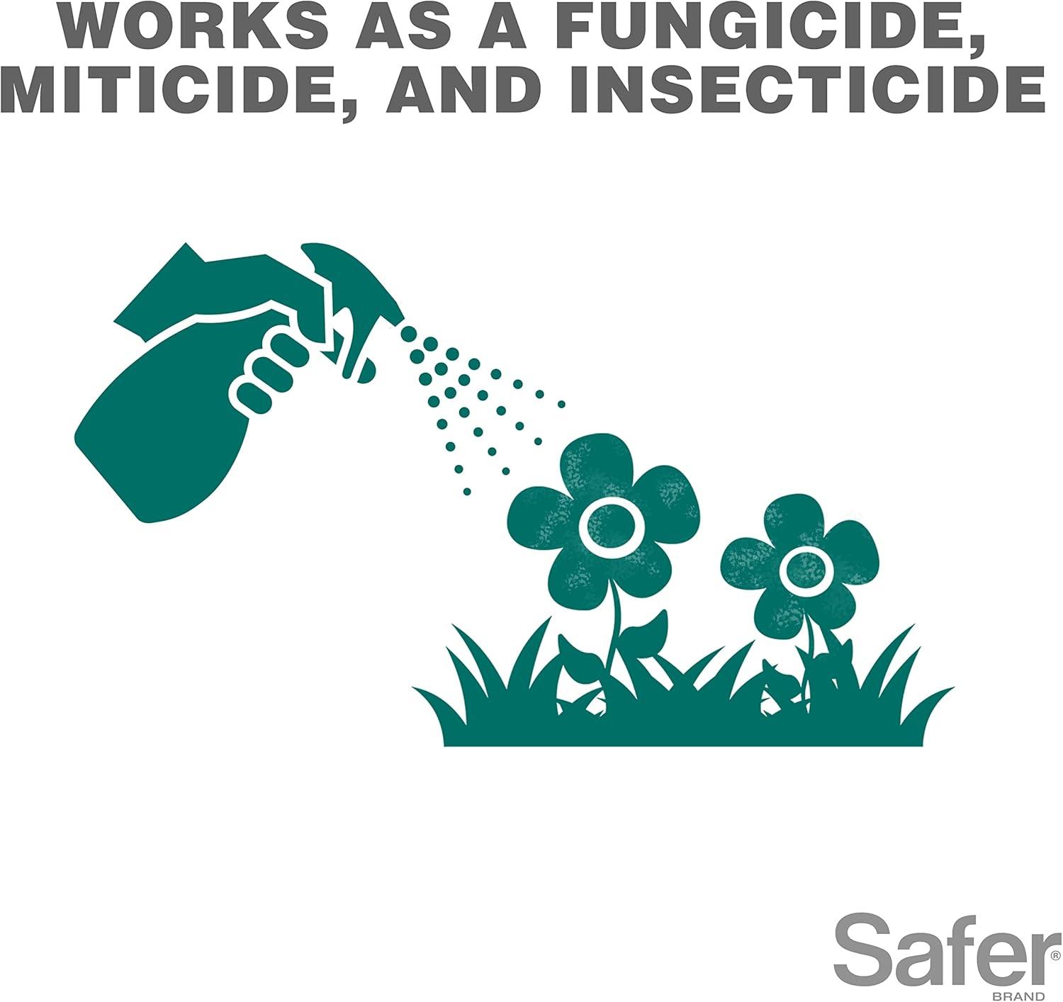 imageSafer Brand 51826 Neem Oil Concentrate Insecticide Miticide Fungicide for Plants  Kills Insects and Mites and Controls Fungal Disease  OMRI Listed for Organic Use