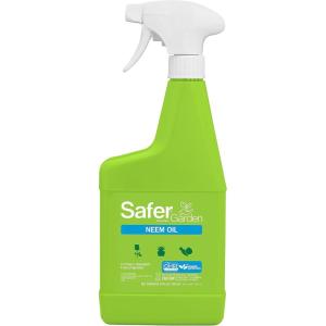 imageSafer Brand Garden SG5180 Insect Killing Fungicide Miticide and Insecticide Neem Oil Spray  Kills Insects ampamp Mites  Controls ampamp Prevents Fungal Disease  OMRI Listed for Organic Use  24 oz