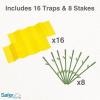 imageSafer Brand 5026 Houseplant Sticky Stake Insect Traps for Indoor Plants  Controls Fungus Gnats Whiteflies Midges Thrips Fruit Flies and Black Flies  1 Pack 7 Traps3 Pack New Packaging