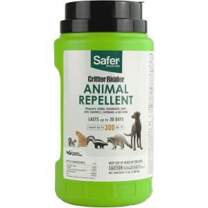 imageSafer 5929 Critter Ridder Animal Repellent Granules  Repels Raccoons Skunks Dogs Cats Chipmunks Squirrels ampamp Groundhogs  OMRI Listed for Organic Use  Protects up to 300 Sq Ft