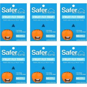 imageSafer Brand Home SH500 Indoor Fruit Fly Trap  ReadytoUse NonStaining No synthetic Insecticides6 Traps