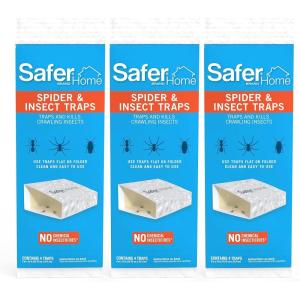 imageSafer Brand Safer Home SH400 Indoor Spider Ant Cockroach Centipede and Crawling Insect 4 Traps Blue12 Traps