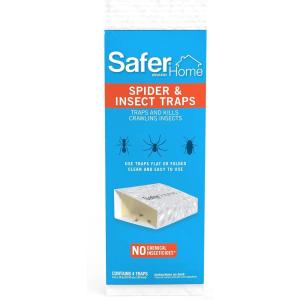 imageSafer Brand Safer Home SH400 Indoor Spider Ant Cockroach Centipede and Crawling Insect 4 Traps Blue4 Traps