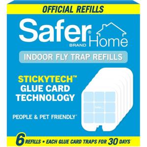 imageSafer Home SH506 Indoor Plugin Fly Trap Refill Pack of 6 Glue Cards for SH502 Indoor Fly Trap6 Safer Home Glue Cards