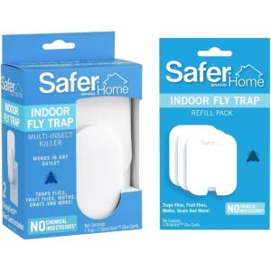 imageSafer Home SH502 Indoor Plugin Fly Trap ampamp SH503 Refill Pack of Glue Cards for  3